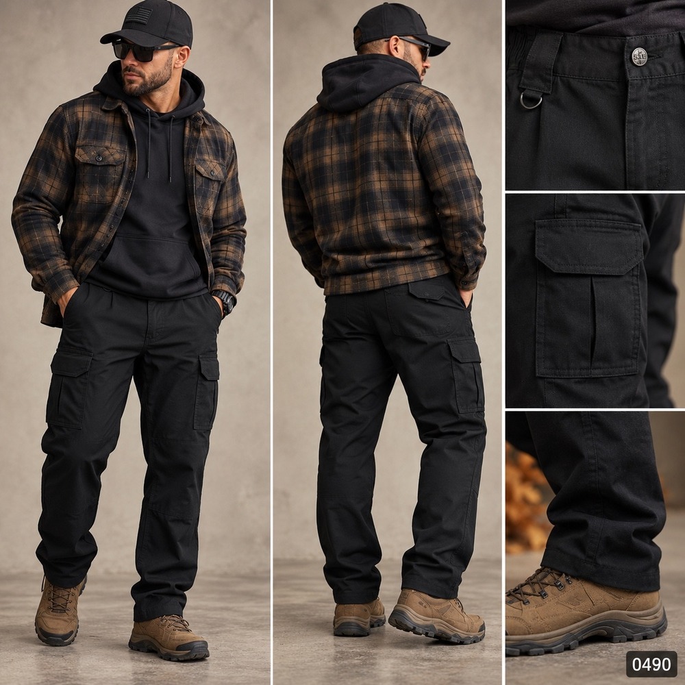 5.11 Tactical Mens Pro Pant Black Ripstop Cargo Work Pants 34x32 74273-019 0490